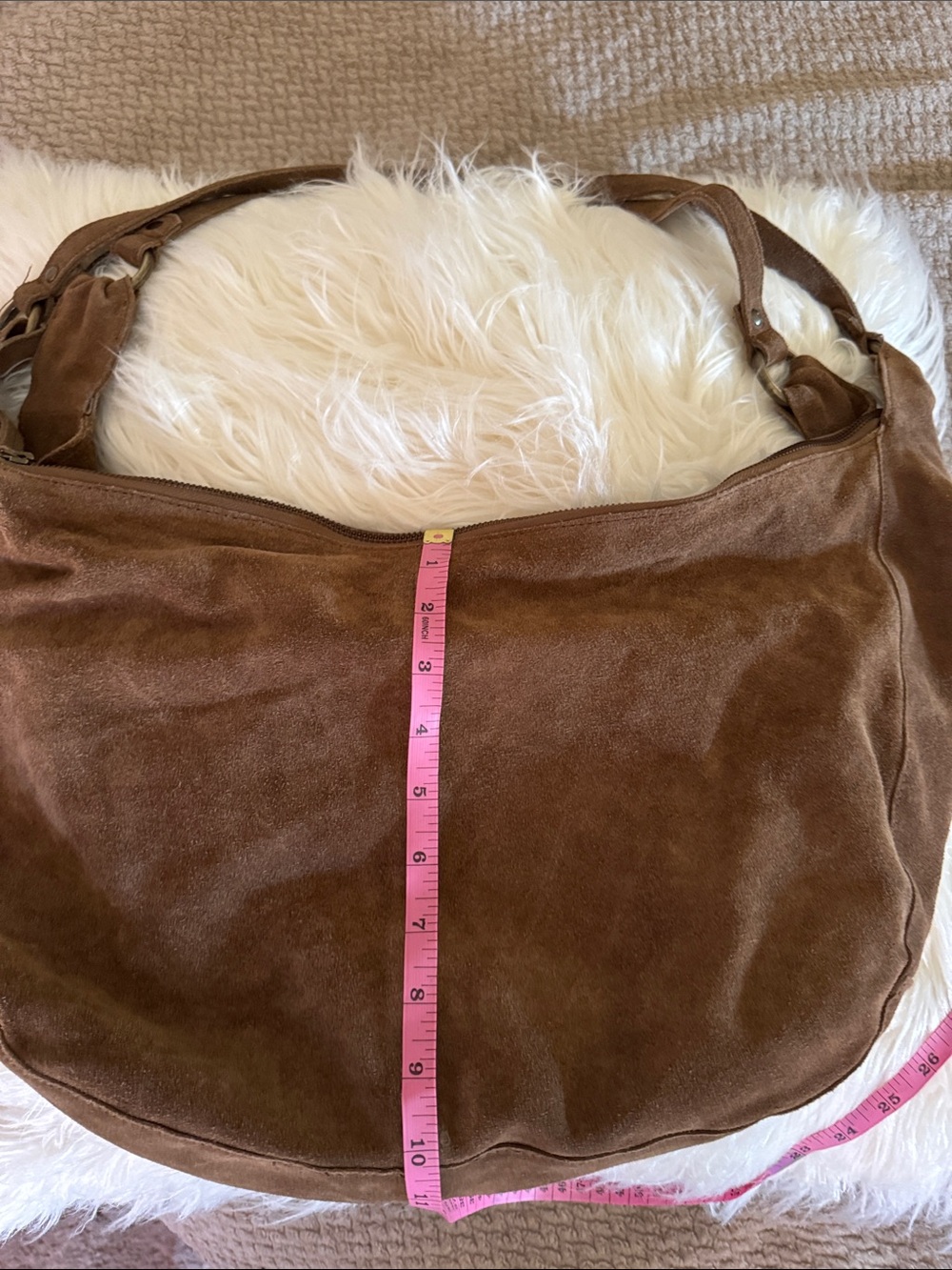Free People Brown Suede Hobo Shoulder Bag - Picture 3 of 5